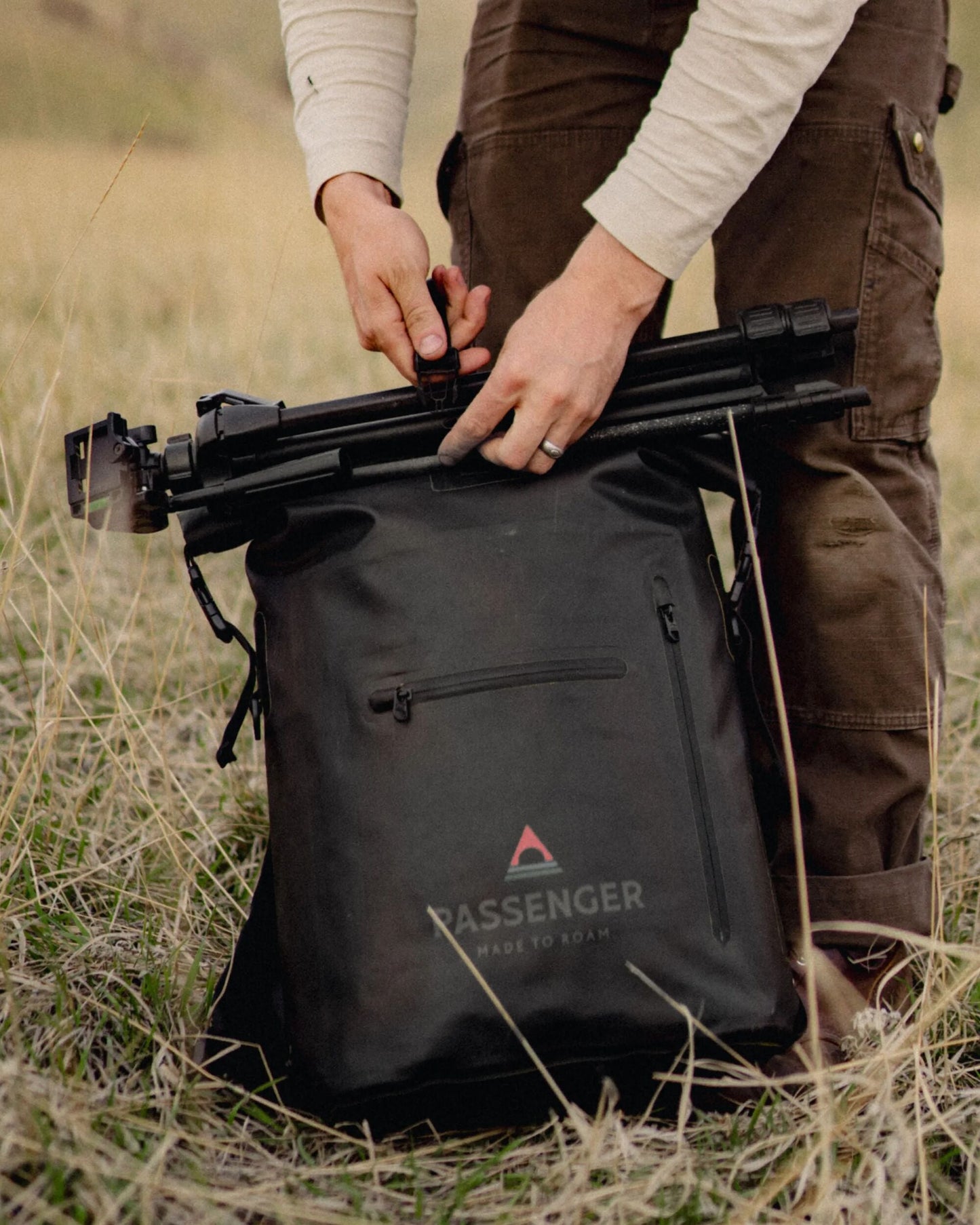 Tide 25 Liter Recycled Dry Bag Backpack - Black