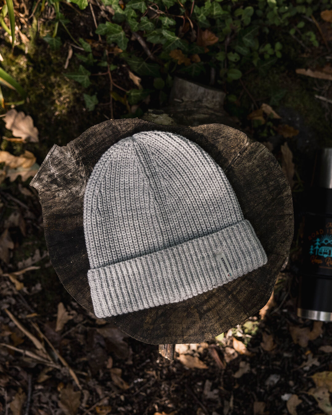 Compass Recycled Beanie - Light Gray Marl