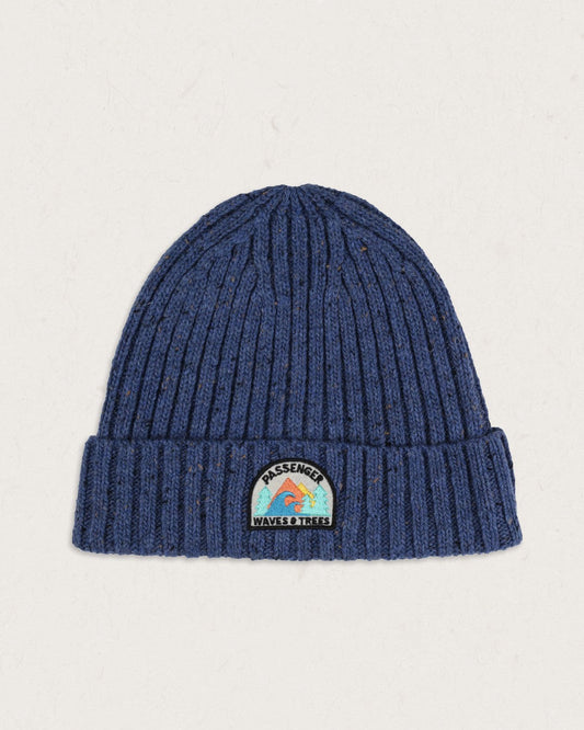 Katira Rib Knit Hat - Blue Coral