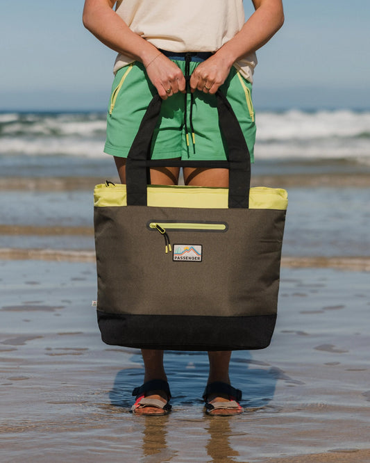 Tote Recycled Cooler Bag - Khaki Green Multi