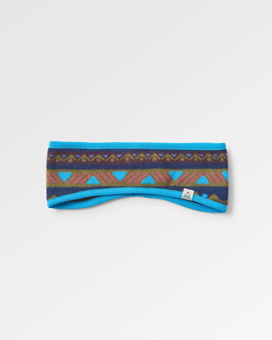 Cozy Recycled Polar Fleece Headband - Mountain Geo Multi
